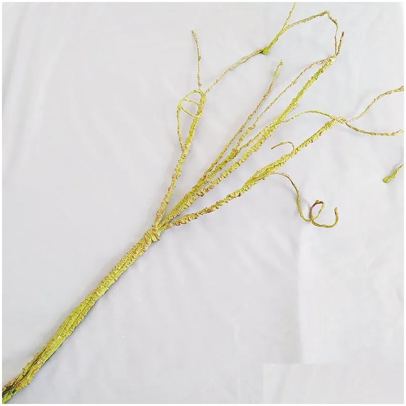 3pcs artificial fake plant dried branches flowers diy party home wedding decoration craft material cypress branch rod