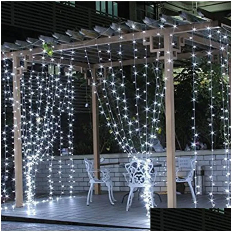 3x3m led string christmas led lights curtain garland fairy decorative outdoor indoor home wedding decoration net light