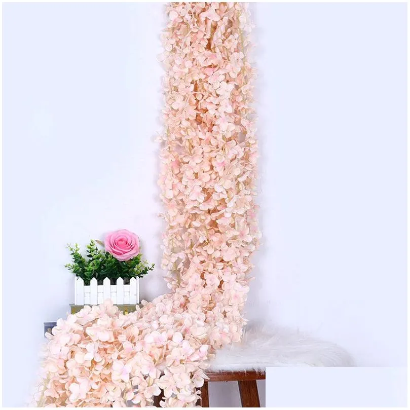 artificial flower wisteria hydrangea flower string wedding flowers wall background decoration home hanging accessories fake flowers