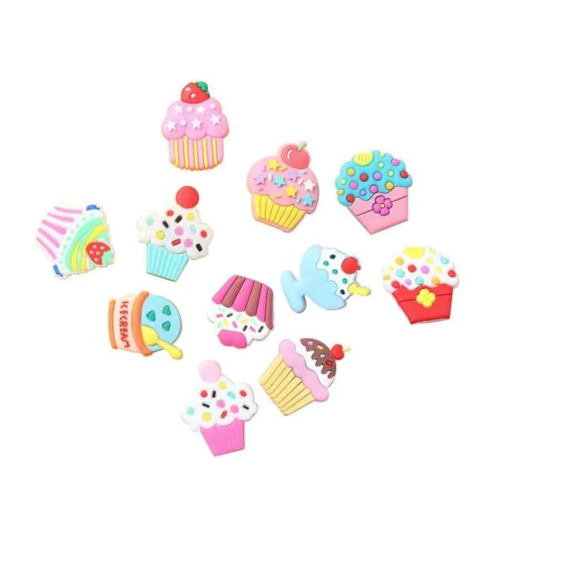 custom cartoon style pvc shoe charms pvc shoecharm buckle soft rubber for croc shoes garden flower rainbow iceream shape wholesale boys girls