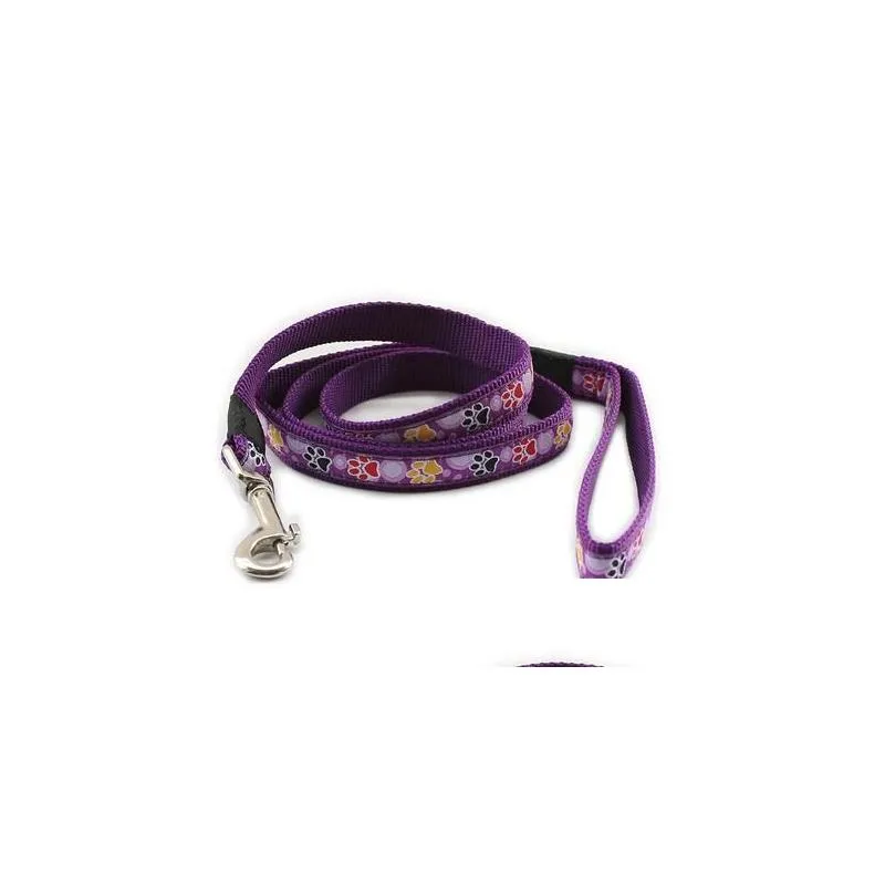 fashion purple nylon material dog collar leash dogs princess leashes collars 6043023 pet supplies accessories