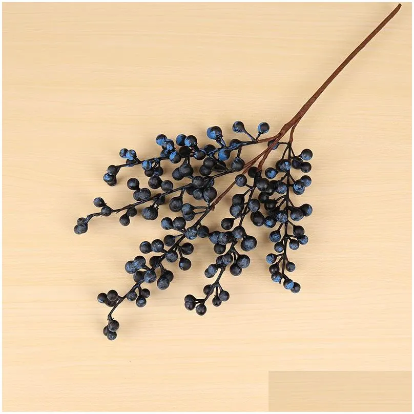 single branch foam red berry diy christmas decorations flower wedding home party decoration artificial flowers berry fake flowers