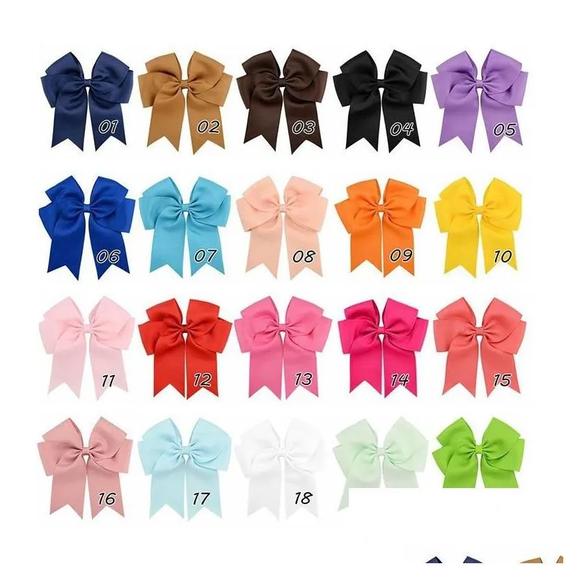 hair accessories 6 inch girls kids grosgrain ribbon big bowknot clip toddler large boutique cheer bow children barrettes hairpins dr
