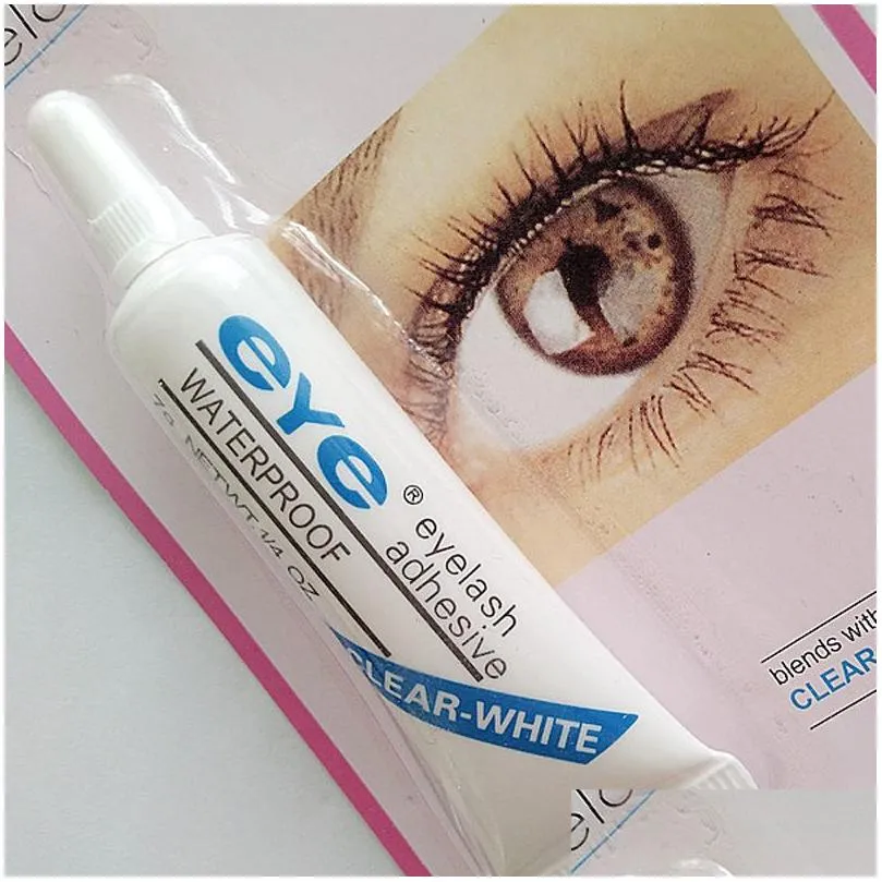 eye lash glue dark white makeup adhesive waterproof false eyelashes adhesives glue with packing practical eyelash glue 