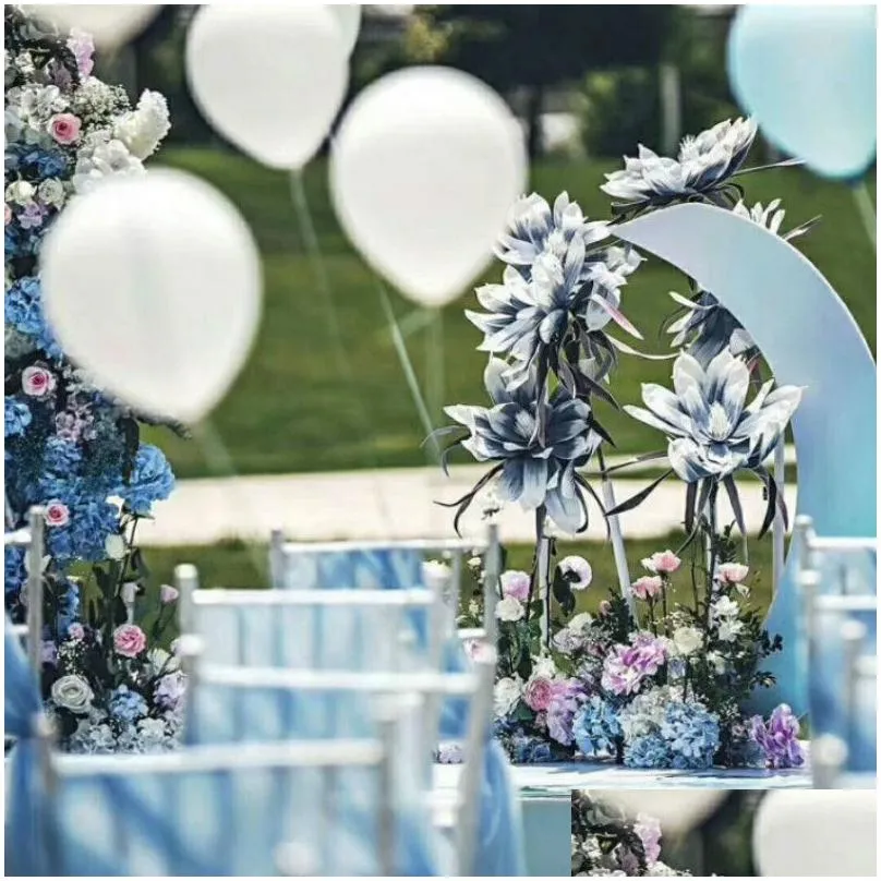 80cm artificial flower magnolia large foam flower head outdoor theme fake flower wedding background decoration design display party
