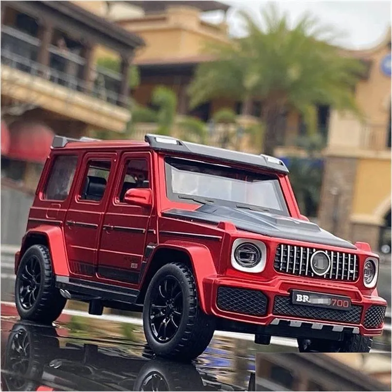 diecast model car 1/32 g700 g65 suv alloy car simulation metal toy off-road vehicles sound light collection childrens gift 220919