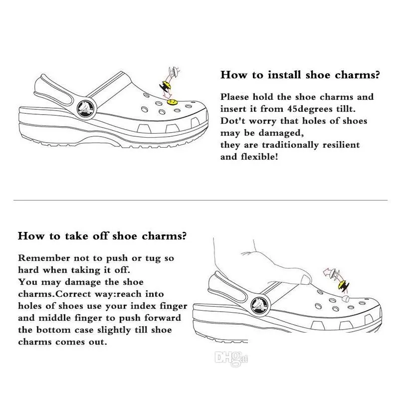 cute cartoon pvc shoe charms shoe buckles glow luminous buckles fit bracelets croc jibz shoe accessories