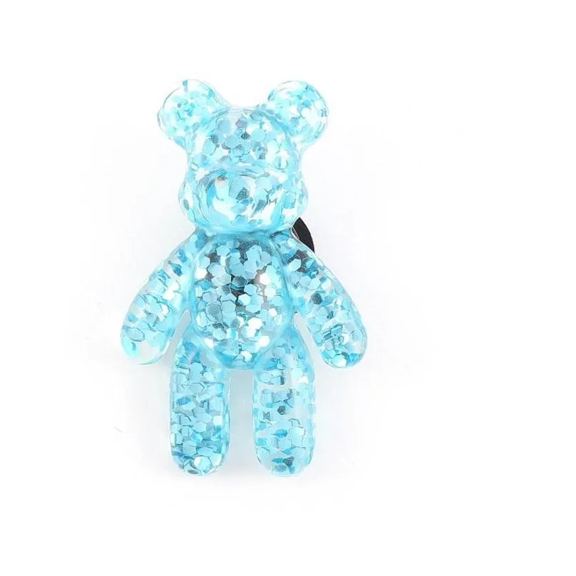 crystal pvc shoe charms shoes accessories clog jibz fit wristband croc buttons buckle cartoon little bear holeshoes decorations gift