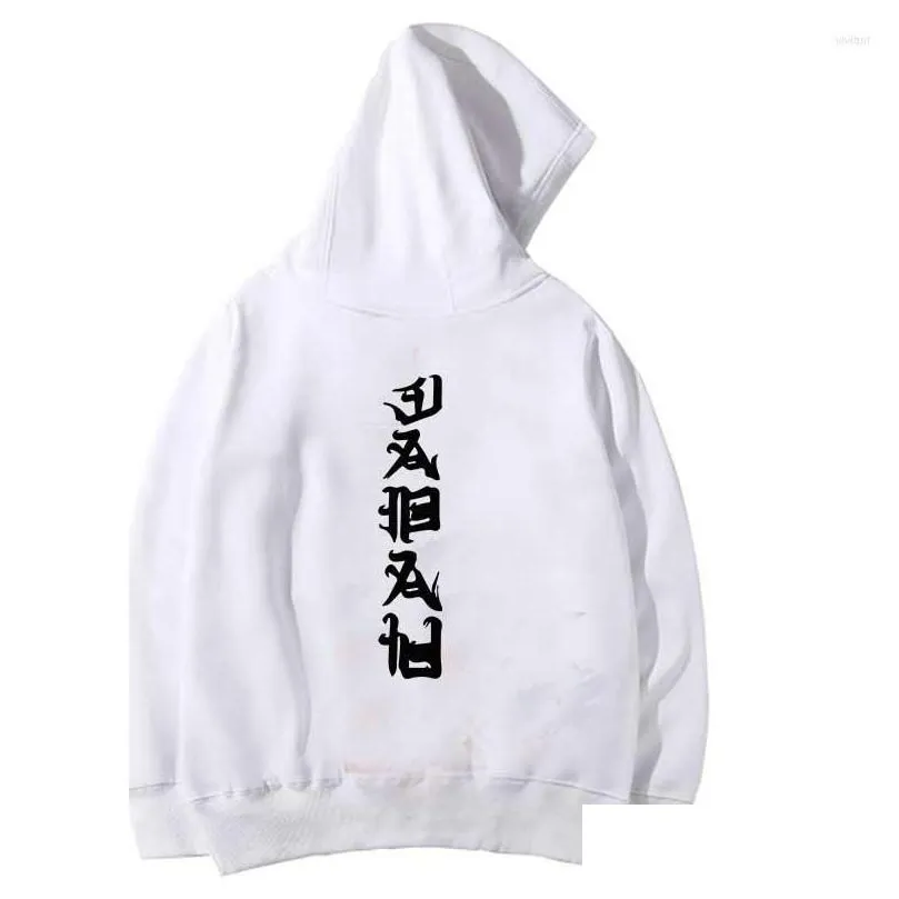 mens hoodies harajuku evil kanji print men sweatshirt hip hop evi streetwear pullover hoodie drop clothes