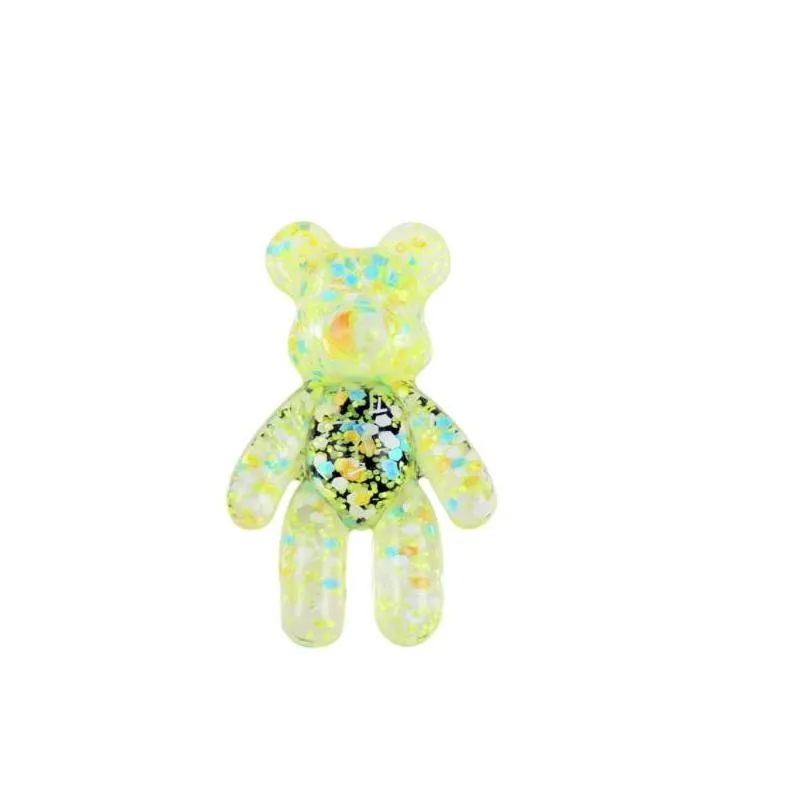 crystal pvc shoe charms shoes accessories clog jibz fit wristband croc buttons buckle cartoon little bear holeshoes decorations gift