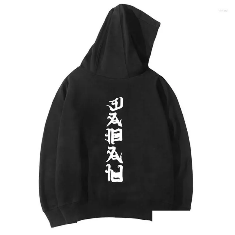 mens hoodies harajuku evil kanji print men sweatshirt hip hop evi streetwear pullover hoodie drop clothes