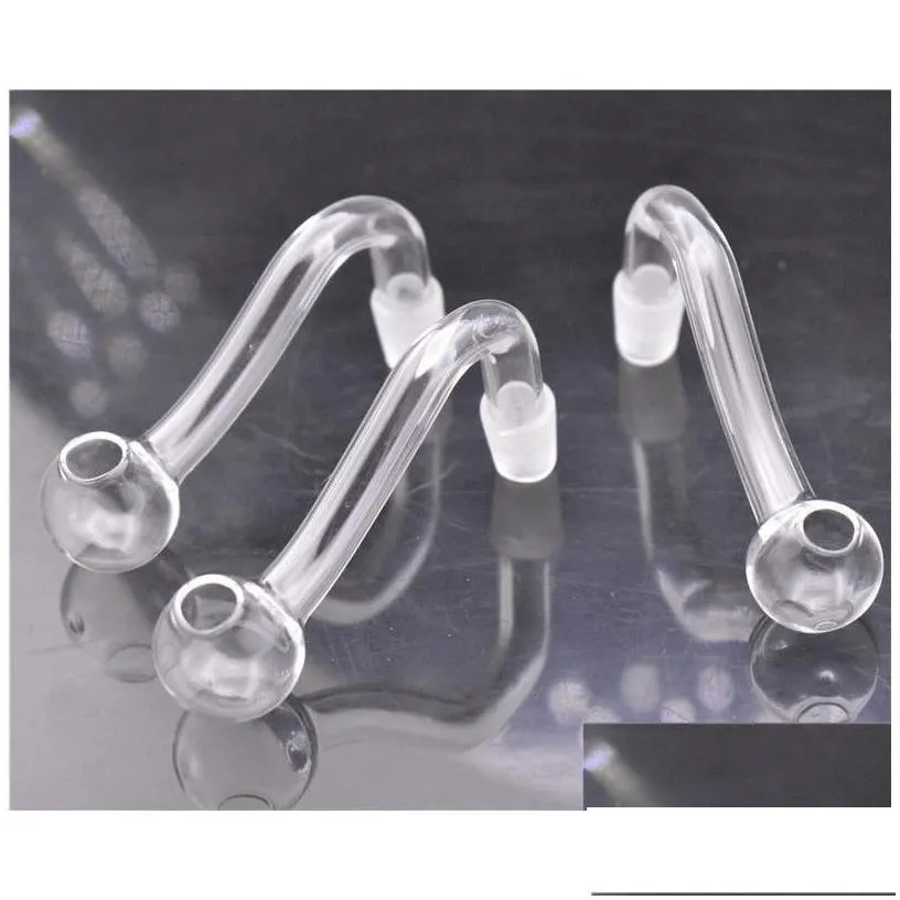 smoking pipes quality glass oil burner pipe 10mm 14mm 18mm male female pyrex clear curve water for bongs est drop delivery home gard