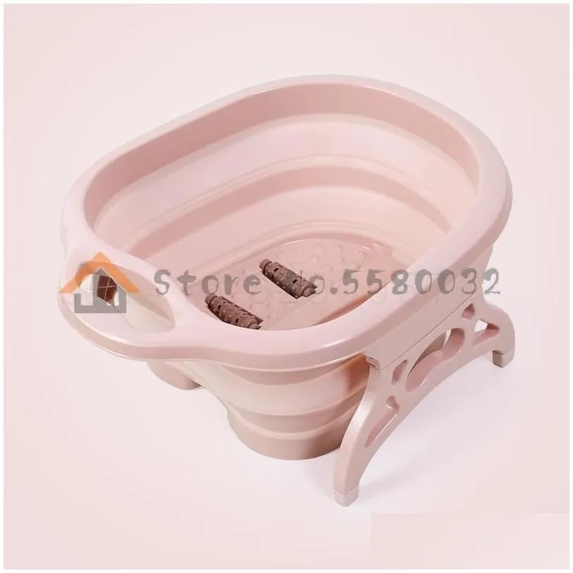 bathing tubs seats household foldable foot washing bucket pot portable deep elevated over crus plastic massage bath buck