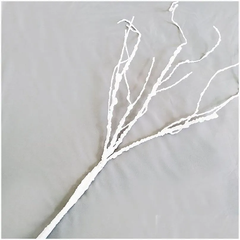 3pcs artificial fake plant dried branches flowers diy party home wedding decoration craft material cypress branch rod