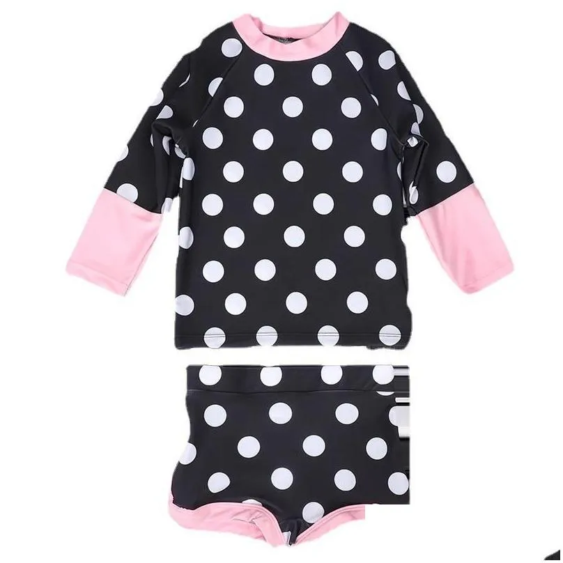 one pieces children girls swimwear summer toddler kids love print swimsuits bowknot beach wear swimming set