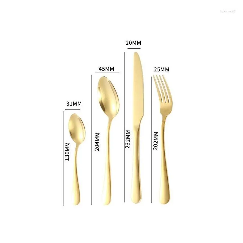 Dinnerware Sets Gift Stainless Steel Cutlery Home Camping Cookware Outdoor Set Steak Utensils For Kitchen Accessories Luxurious