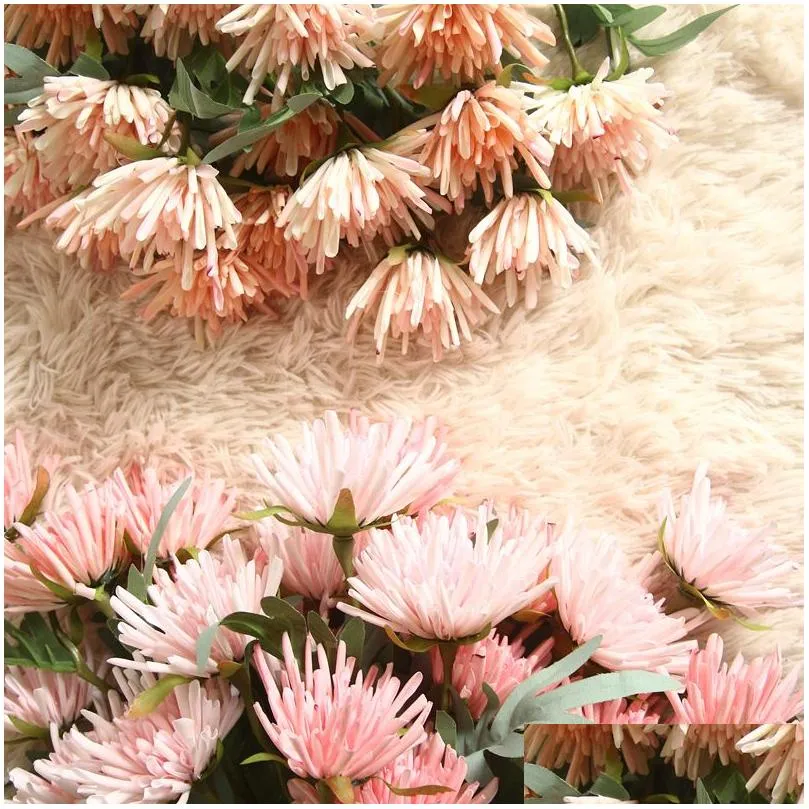 simulation crab claw chrysanthemum artificial flower high quality home decoration accessories wedding bouquet plant flower wall fake