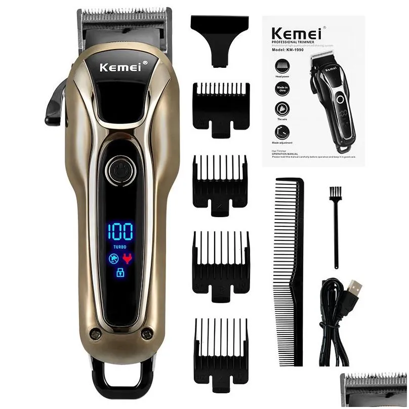 professional barber hair clipper rechargeable electric finish cutting machine beard trimmer shaver cordless corded 220623