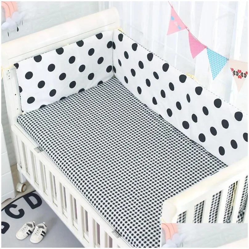 bedding sets custom size cartoon baby crib bumper twill cotton thicken one-piece around cushion cot protector born room decor