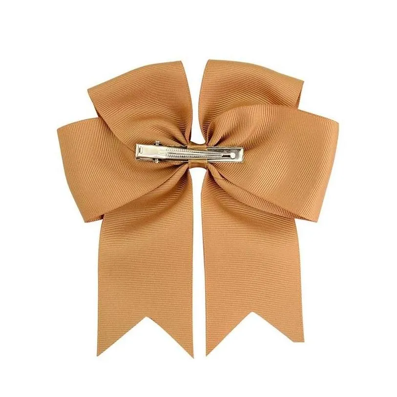 hair accessories 6 inch girls kids grosgrain ribbon big bowknot clip toddler large boutique cheer bow children barrettes hairpins dr