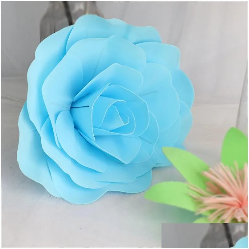 30cm  foam rose artificial flower wedding party decoration flower home decoration artificial decorative peony flower wreath