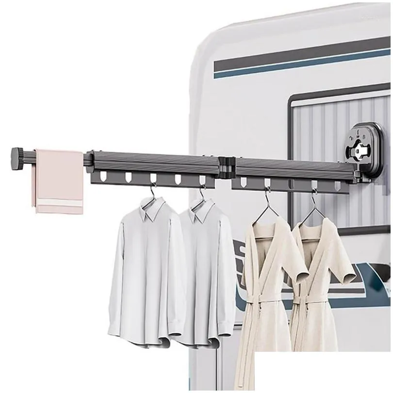 Hangers Clothes Drying Rack For Wall Collapsible Suction Cups Hanger Laundry Travel Home El Dormitory Caravan