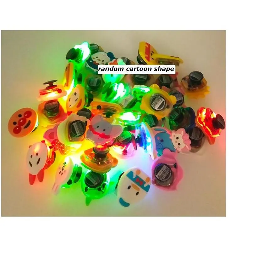 cute cartoon pvc shoe charms shoe buckles glow led light buckles fit bracelets croc jibz shoe accessories