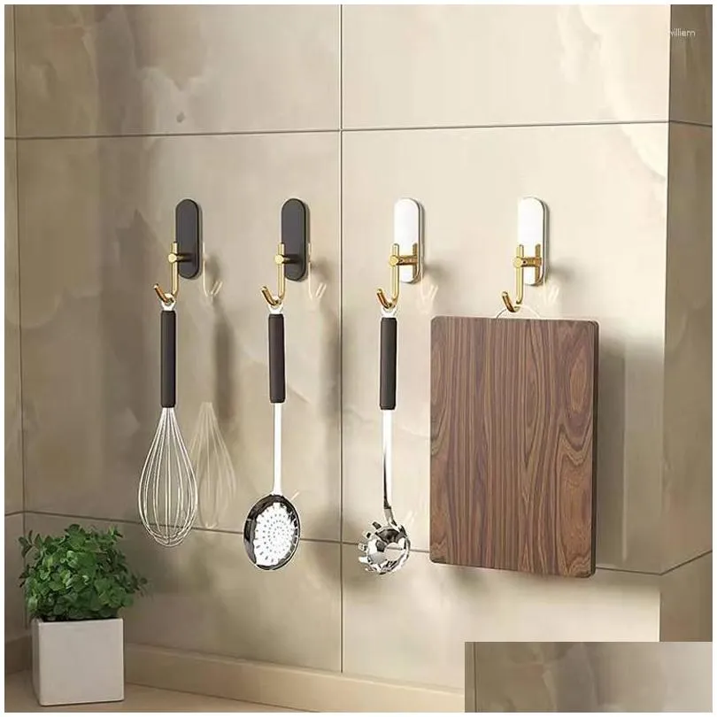 Hooks Ins Ceramic Wall Decor Hook Punching-free Door Key Clothes Coat Towel Hanger Robe Holder Rust-proof Organizer Rack