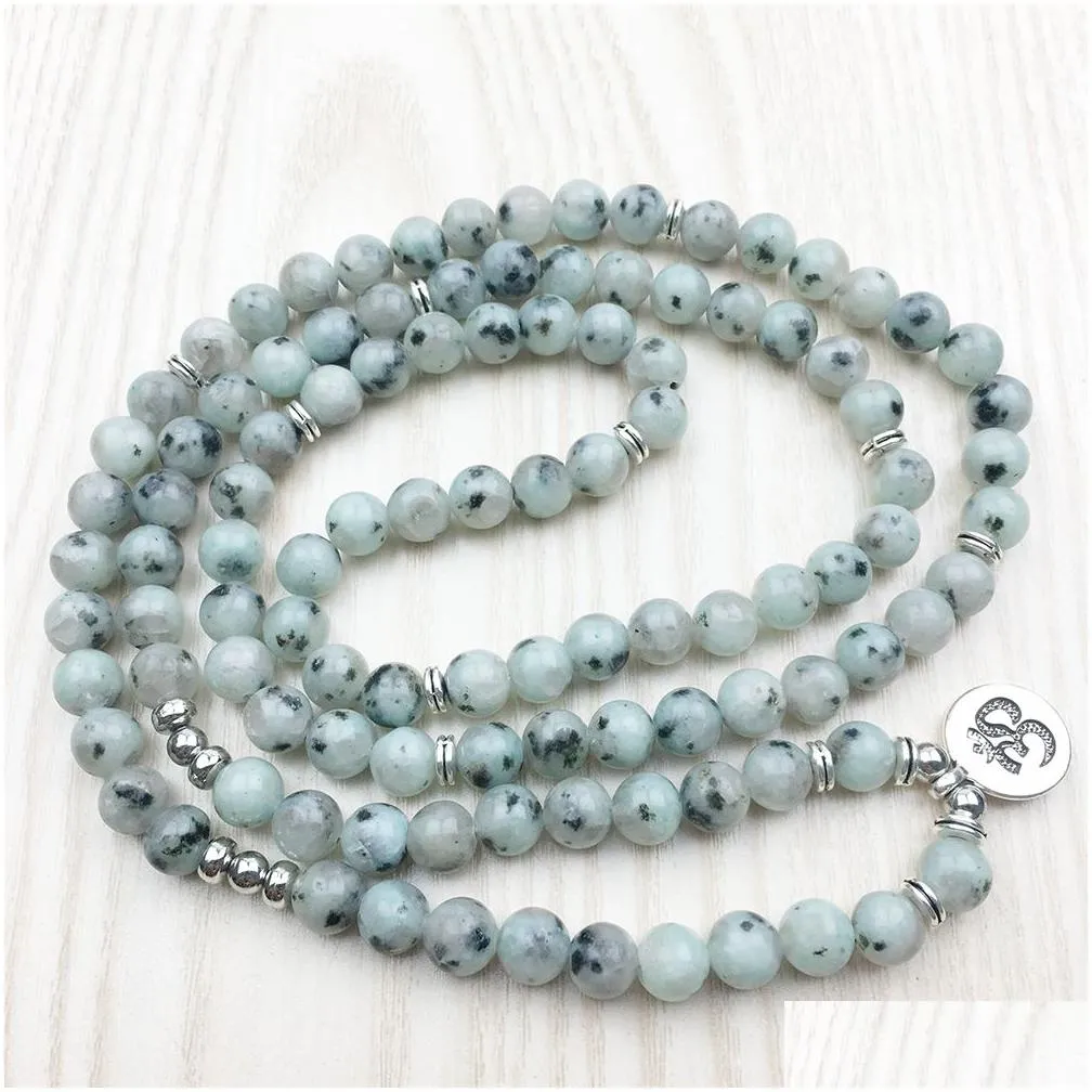 SN1230 Fashion 108 Mala Beads Bracelet New Design Women`s Yoga Bracelet or Necklace Vintage Ohm Jewelry Free Shipping