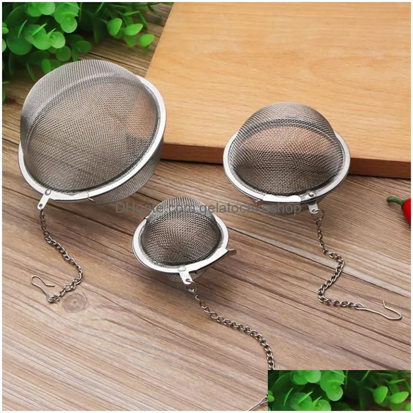 stainless steel tea pot infuser sphere locking spice tea ball strainer mesh infusers strainers filter infusor tool fy3573