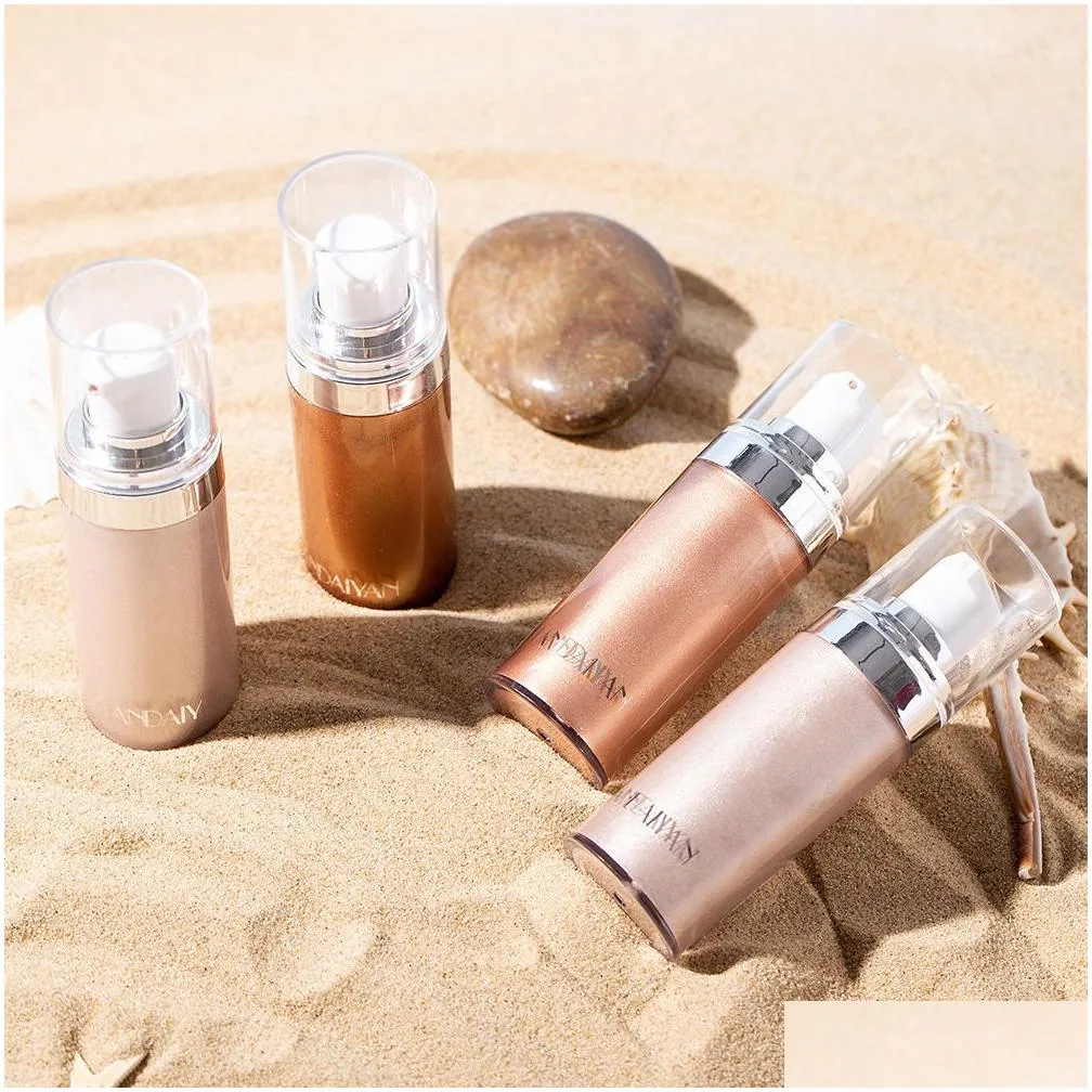 makeup face body luminizer bronzers highlighters liquid setting spray shimmer brighten glow rose gold highlight makeup waterproof