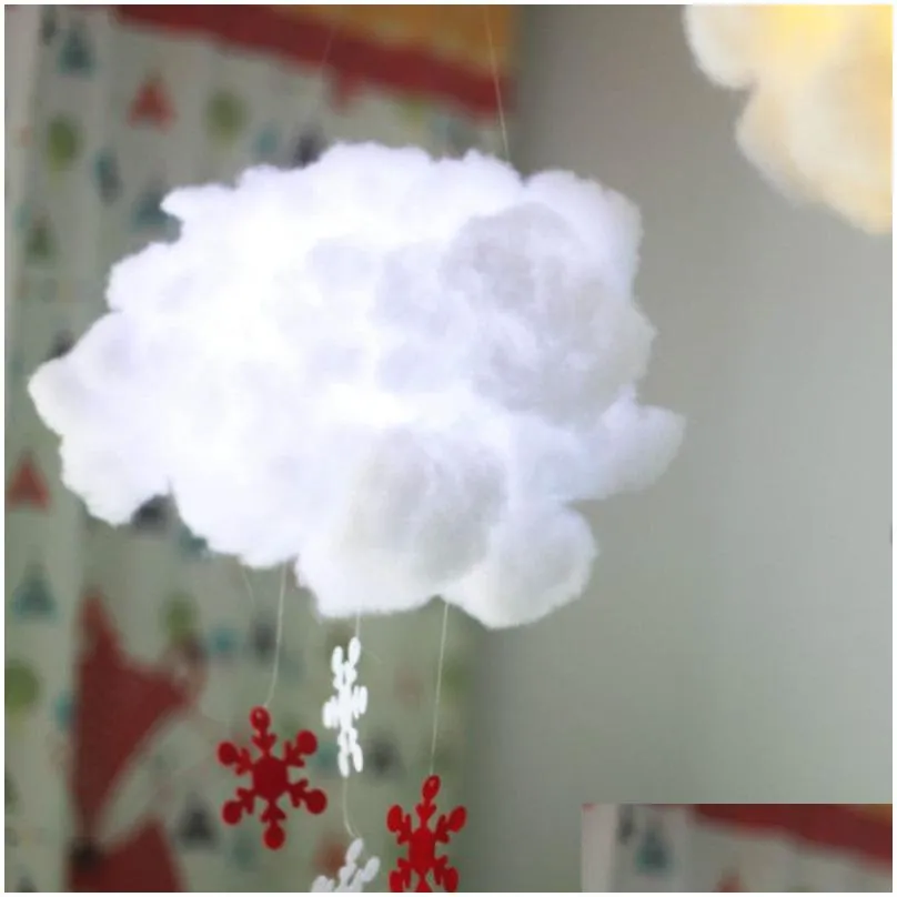 simulation white 3d three-dimensional romantic cotton cloud party decorative wedding backdrop props diy birthday decorative ornaments