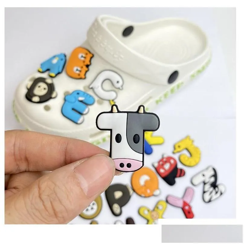 pvc big letters shoe decorations charm parts accessories jibitz for croc charms bracelets wristband buttons buckle party favor bithday