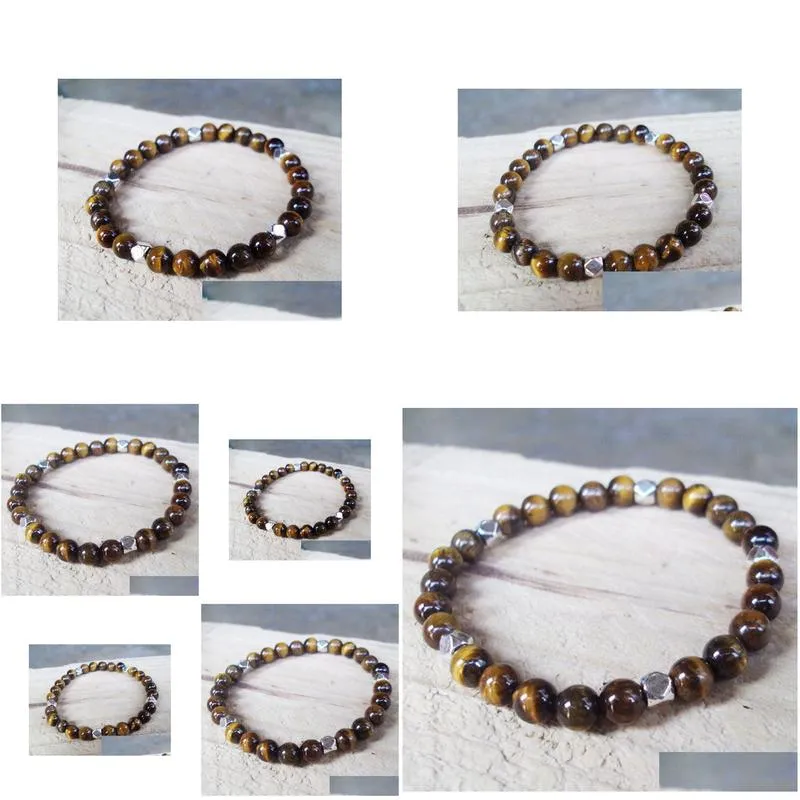 SN0065 Top Sale 6mm Tiger eye bracelets Stone Men Beadwork bracelet 2016 Wholesale New Design Fashion Bracelet Free Shipping