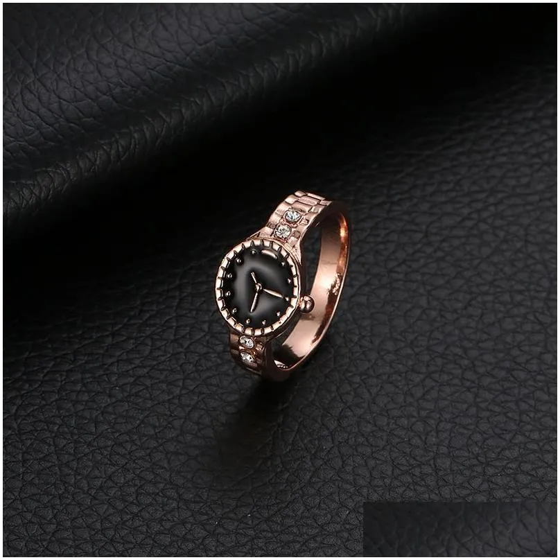 Creative Watch Shaped Clock Finger Rings Fashion Alloy Knuckles Ring Delicate Party Jewelry For Women Gift