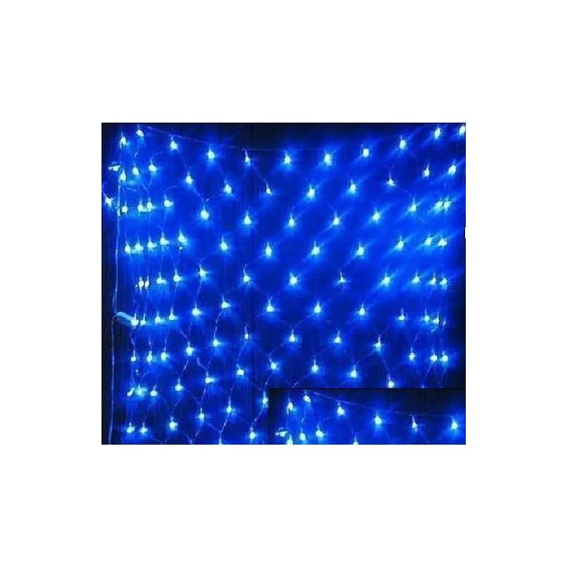 led 1.5m*1.5m 100 leds web net fairy christmas home garden light curtain net lights net lamps