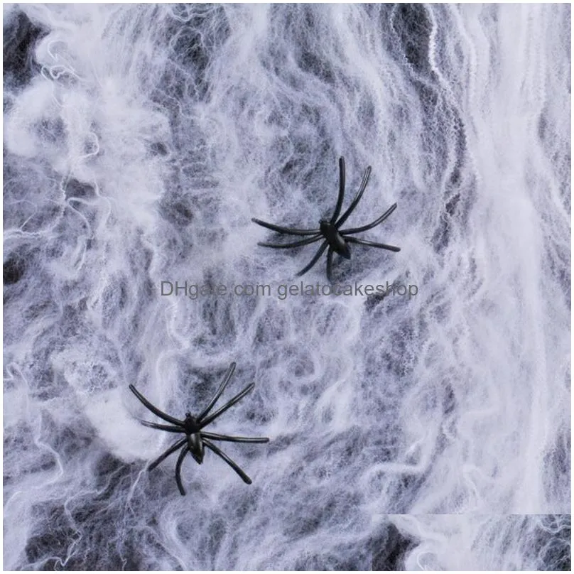 20g halloween scary party decor stretchy spider web cobweb cotton horror halloween decoration for bar haunted house scene props