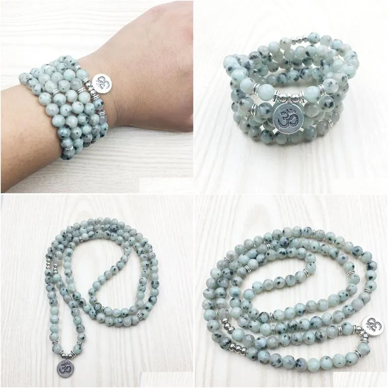 SN1230 Fashion 108 Mala Beads Bracelet New Design Women`s Yoga Bracelet or Necklace Vintage Ohm Jewelry Free Shipping