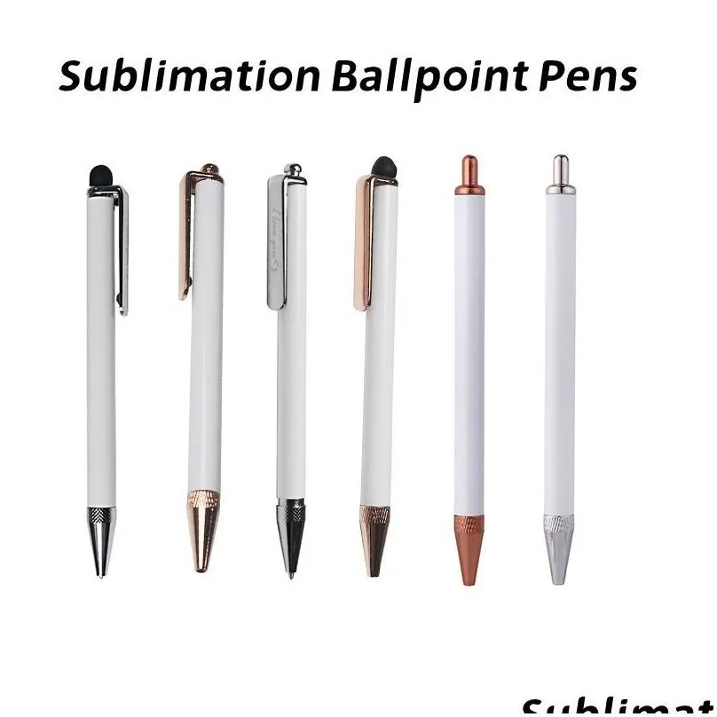 wholesale sublimation creative diy big empty tube ballpoint pens metal pen self-filling floating glitter dried flower crystal pen student writing bead velvet