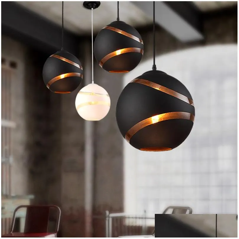 nordic pendant lamps round glass ball lights e27 led suspension hanging lamp luminaire loft children living room