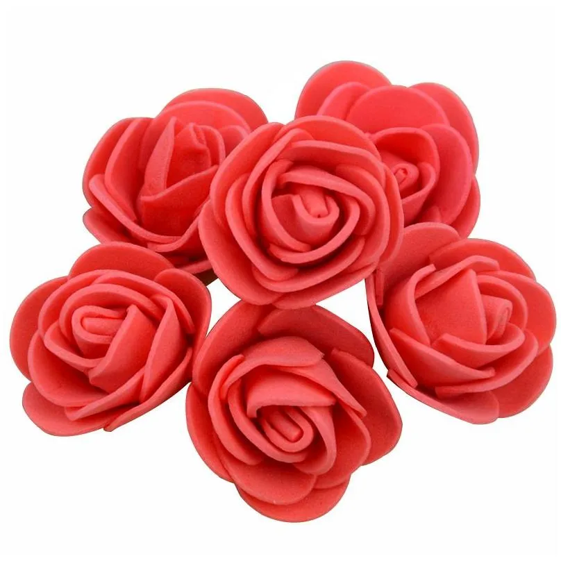 500pcs 3cm artificial foam rose heads flower for diy wreath home wedding decoration fake flower handmade accessories