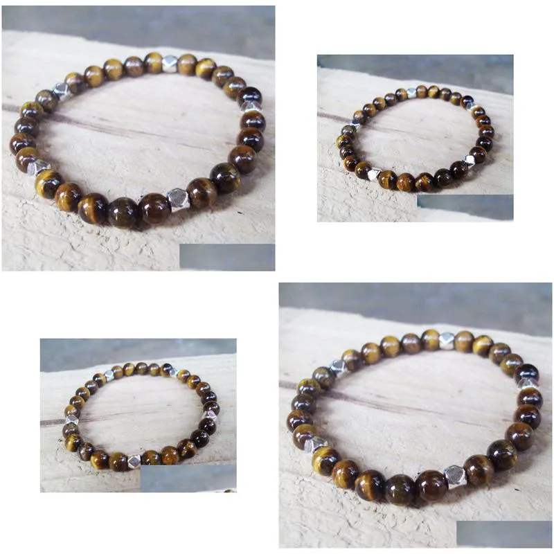 SN0065 Top Sale 6mm Tiger eye bracelets Stone Men Beadwork bracelet 2016 Wholesale New Design Fashion Bracelet Free Shipping