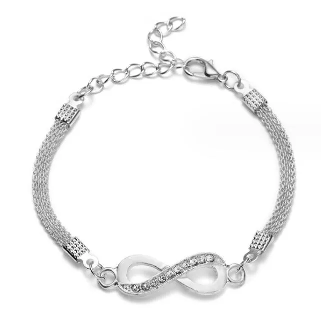 infinity 925 silver plated infinity bracelet the perfect owl butterfly dragonfly fashion jewelry accessory for women gift nice design