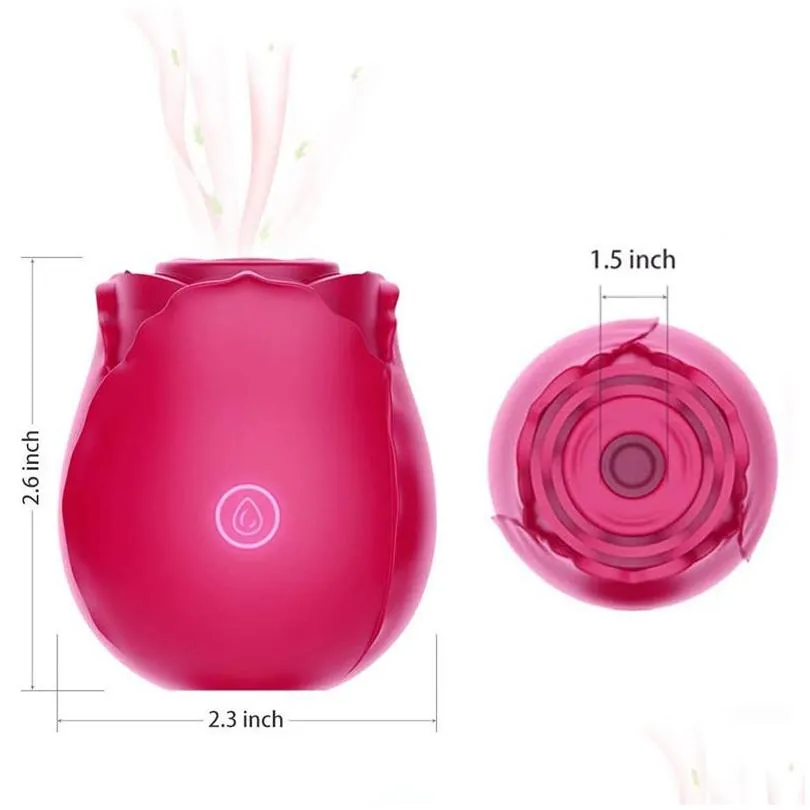 Sex toy massagers Rose Shape Vaginal Sucking Vibrators Erotic Nipple Oral Sucker Clitoris Stimulation Powerful Vibrators Women
