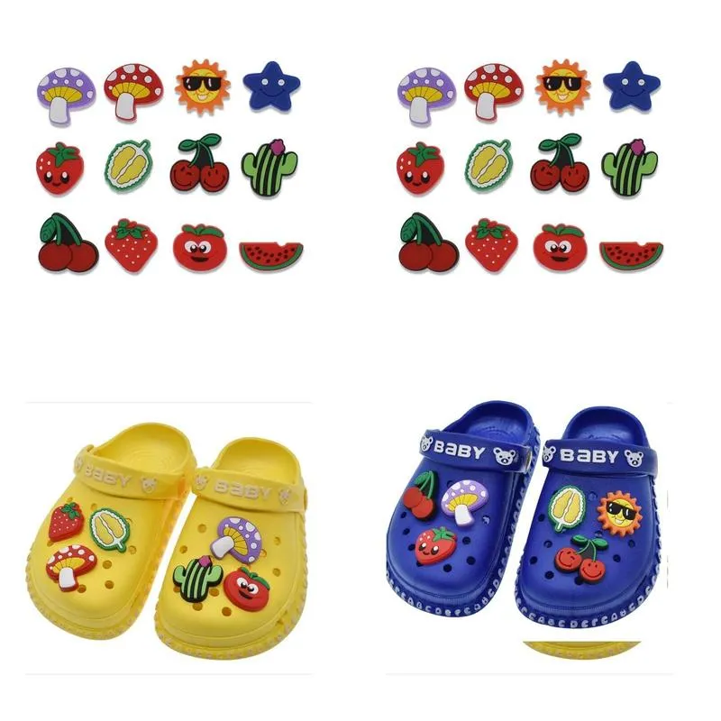 lovely cute cartoon pvc shoe charms shoe buckle fit bracelets band croc jibz shoe accessorieswristband girls baby boys gift