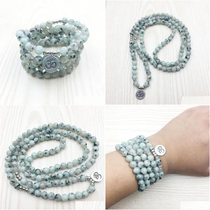 SN1230 Fashion 108 Mala Beads Bracelet New Design Women`s Yoga Bracelet or Necklace Vintage Ohm Jewelry Free Shipping