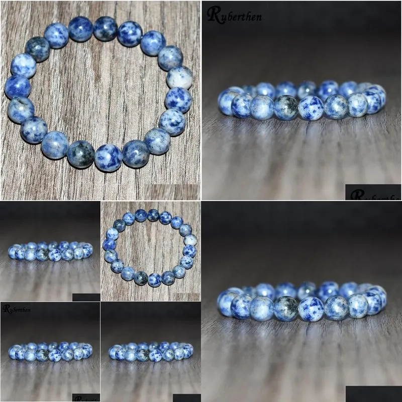 MG1167 New Men`s 10 MM Blue Sodalite Bracelet Mens Yoga Mala Bracelet Gift for Husband Boyfriend Insomnia Bracelet