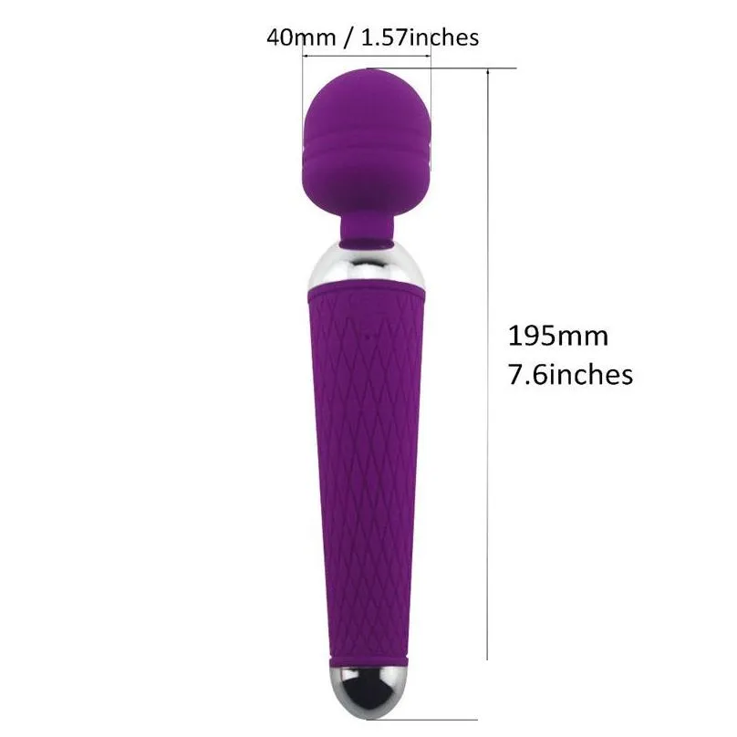 Massager Adult Sex Toys for Woman 10 Speed USB Rechargeable Oral Clit Vibrators for Women AV Magic Wand Vibrator G-spot Massager