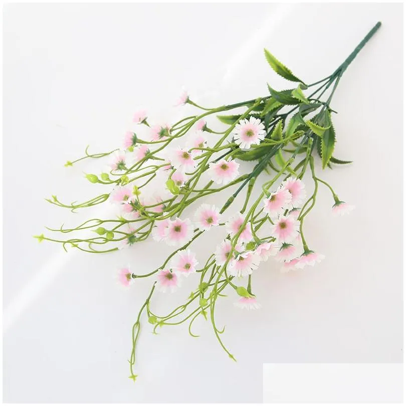 10pcs artificial silk flowers 5 forks 45 heads small flowers highend wedding decoration road leads fake flowers home decoration