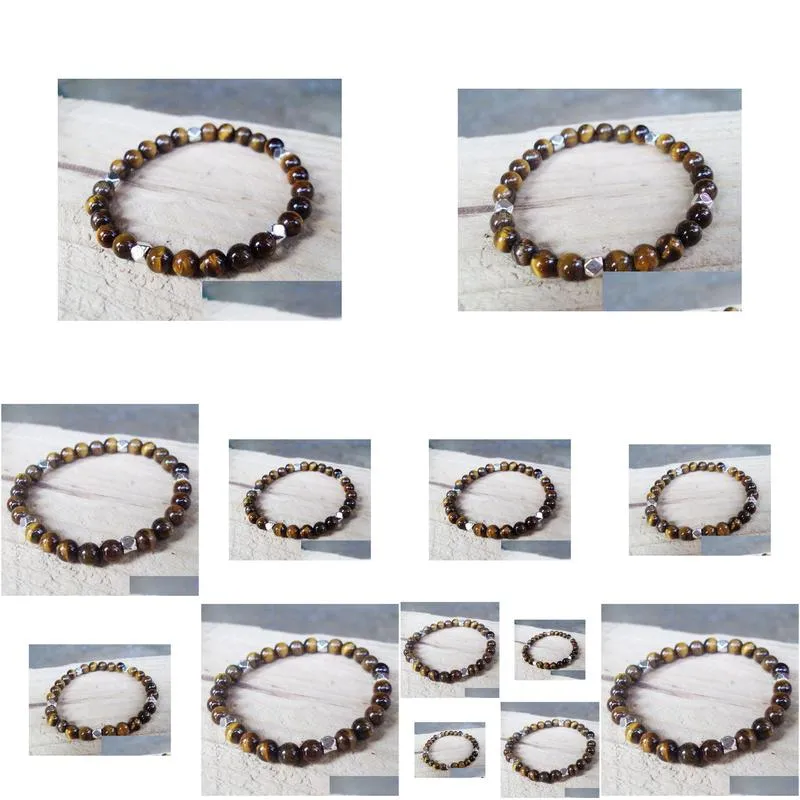 SN0065 Top Sale 6mm Tiger eye bracelets Stone Men Beadwork bracelet 2016 Wholesale New Design Fashion Bracelet Free Shipping